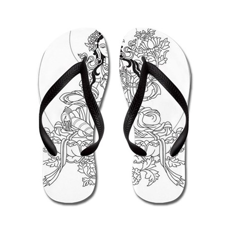 460x460 Buddha Sketch Flip Flops - Flip Flop Sketch