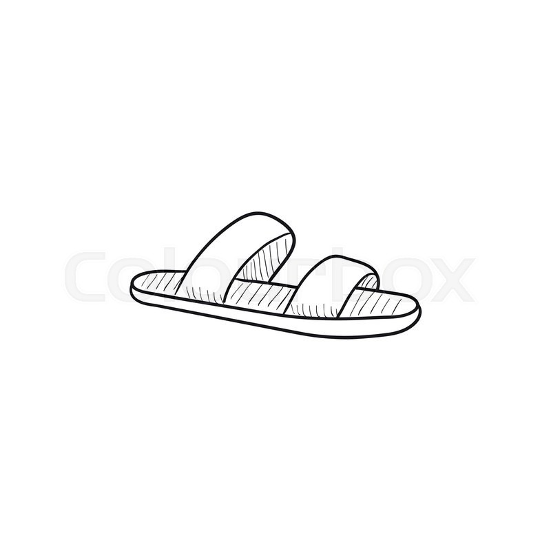 800x800 Flip Flops Vector Sketch Icon Isolated On Background. Hand Drawn - Flip Sketch