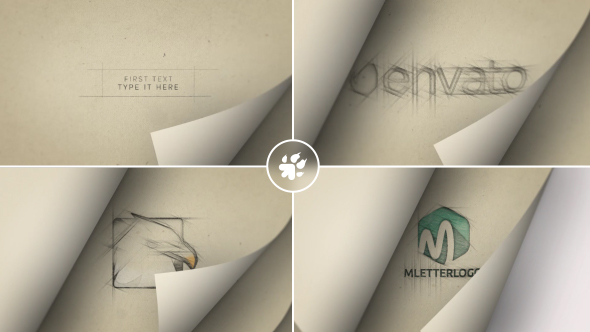 590x332 Page Flip Sketch Logo By Piktufa Videohive - Flip Sketch