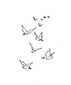 Flock Of Birds Sketch at PaintingValley.com | Explore collection of ...
