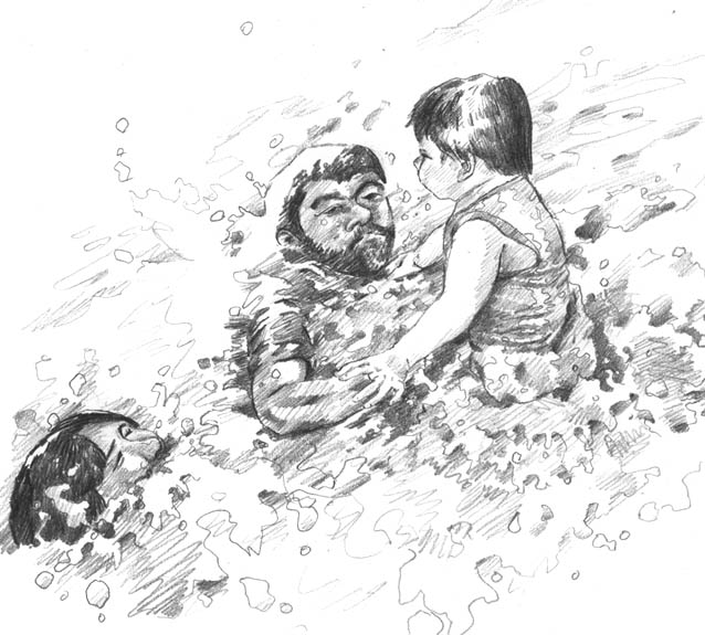 638x575 Flood Sneaks Settlement One Killed, 500 Displaced - Flood Sketch