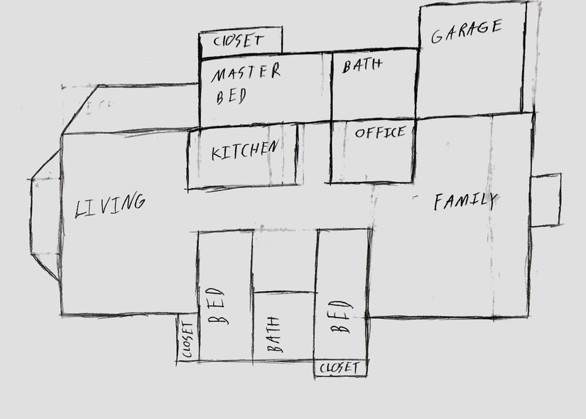 825x590 Floor Plan Sketch Discoverdesign - Floor Plan Sketch