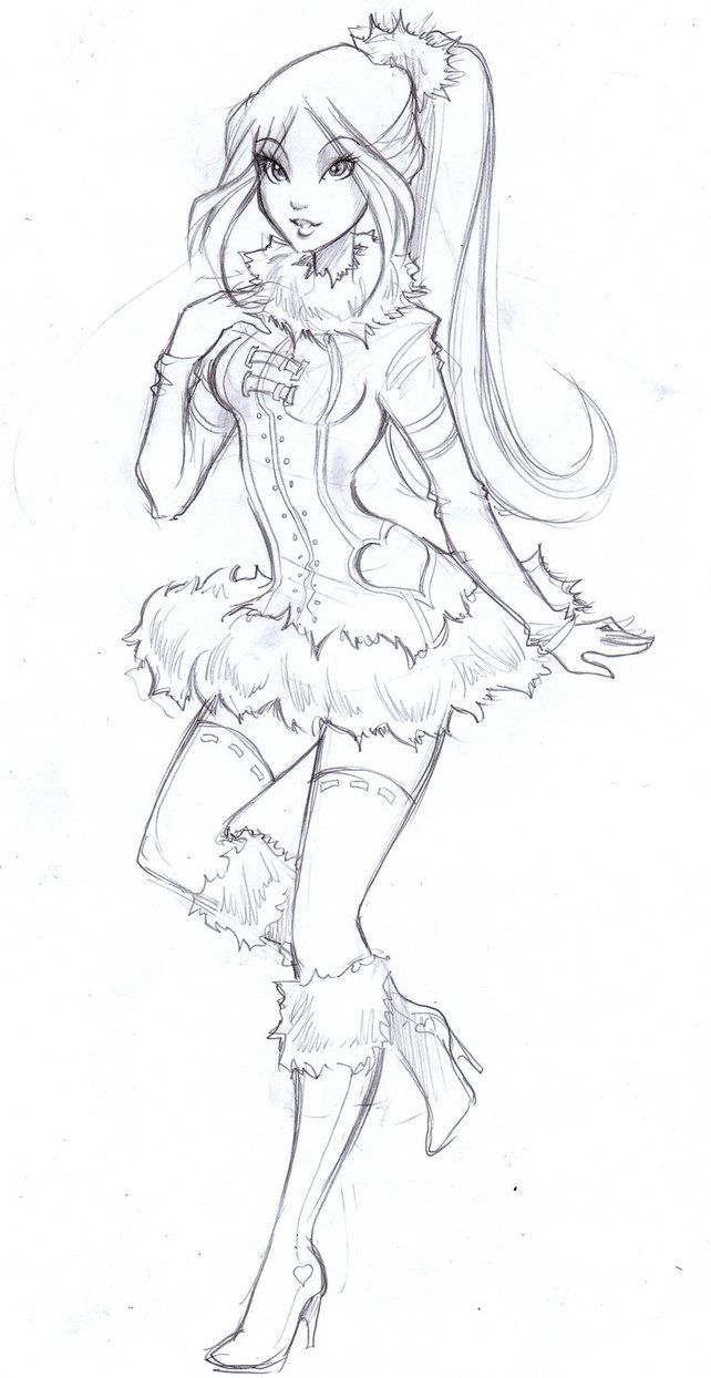 642x1244 Flora Sketch By Nina D Lux Art13 - Flora Sketch