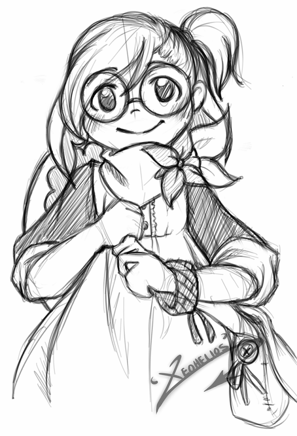 600x879 Flora Sketch By Xeohelios - Flora Sketch