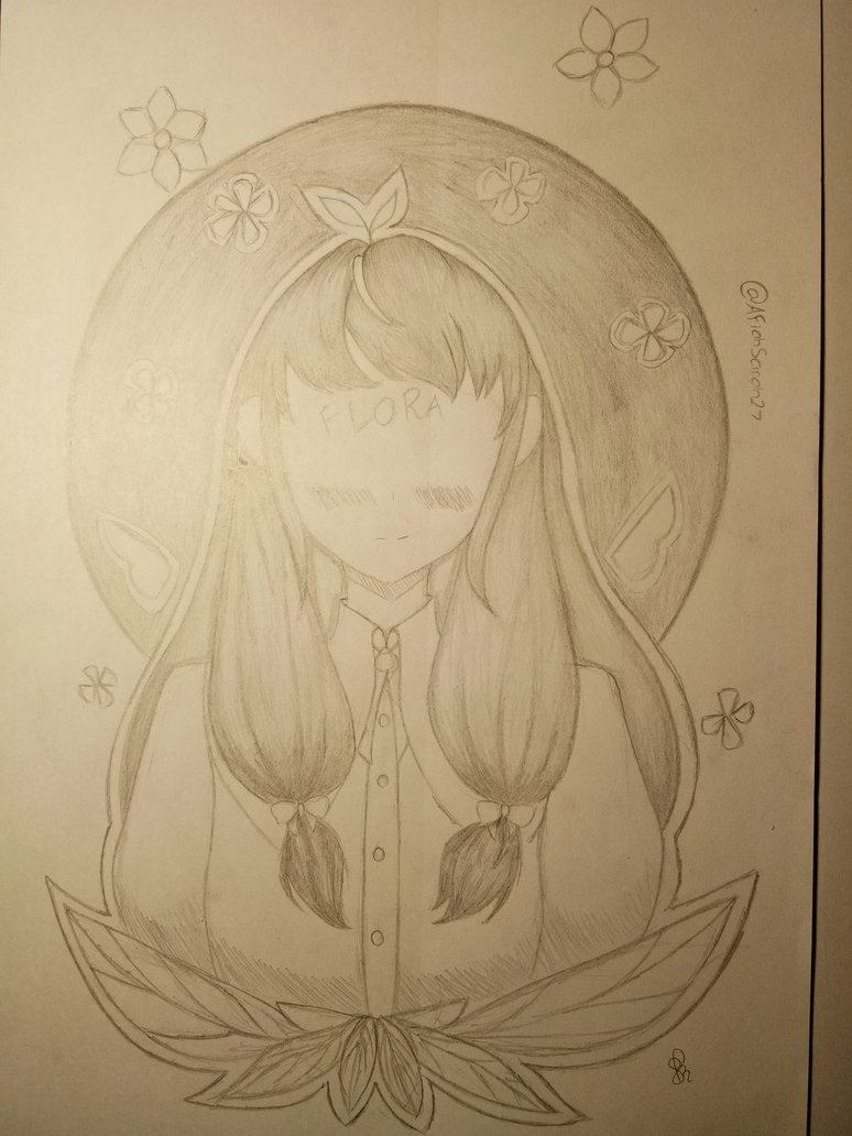 774x1032 Oc] Flora Sketch By Afiahsarah27 - Flora Sketch