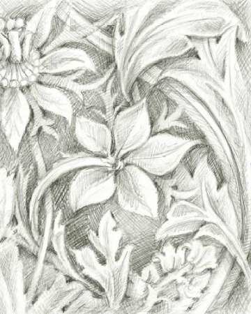 360x450 Floral Pattern Sketch Iii By Artist Harper, Ethan Illustration - Floral Print Sketch