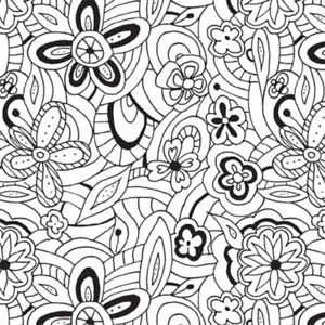 300x300 Floral Sketch Print Tissue Paper Multi Listing 500x750mm Ebay - Floral Print Sketch
