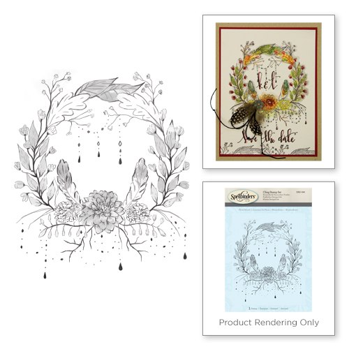 500x500 Floral Wreath 3d Shading Stamps - Floral Wreath Sketch