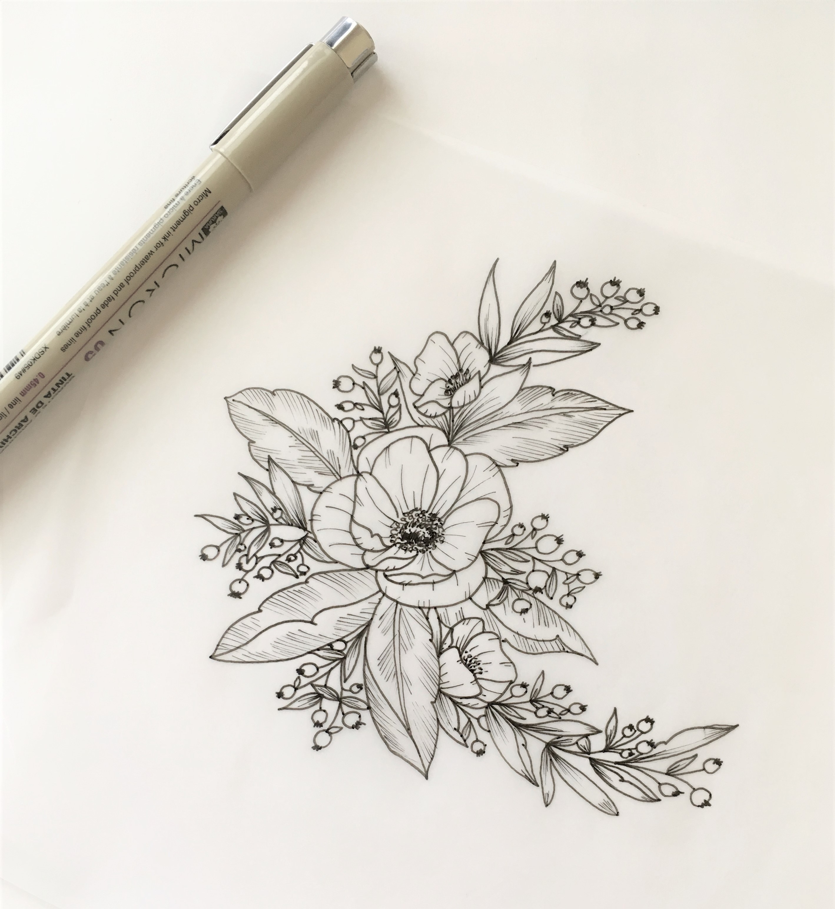 Floral Wreath Sketch at PaintingValley.com | Explore collection of ...