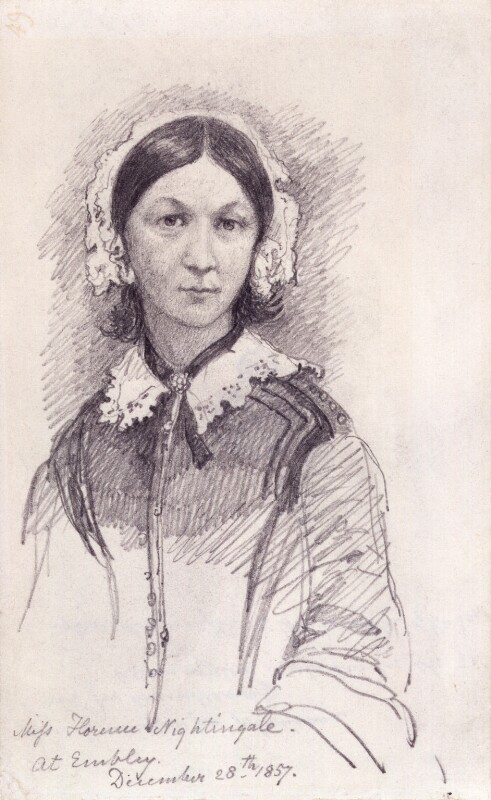 491x800 Npg 1784 Florence Nightingale - Florence Nightingale Sketch