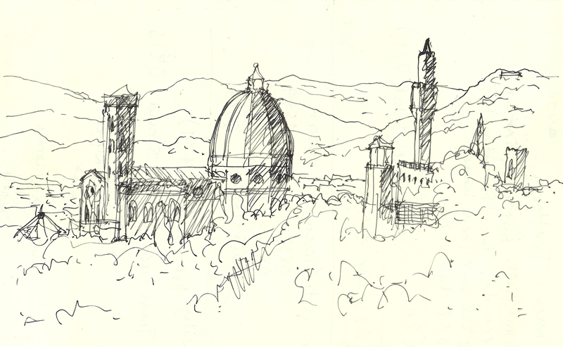 800x493 Florence From The Boboli Gardens - Florence Sketch
