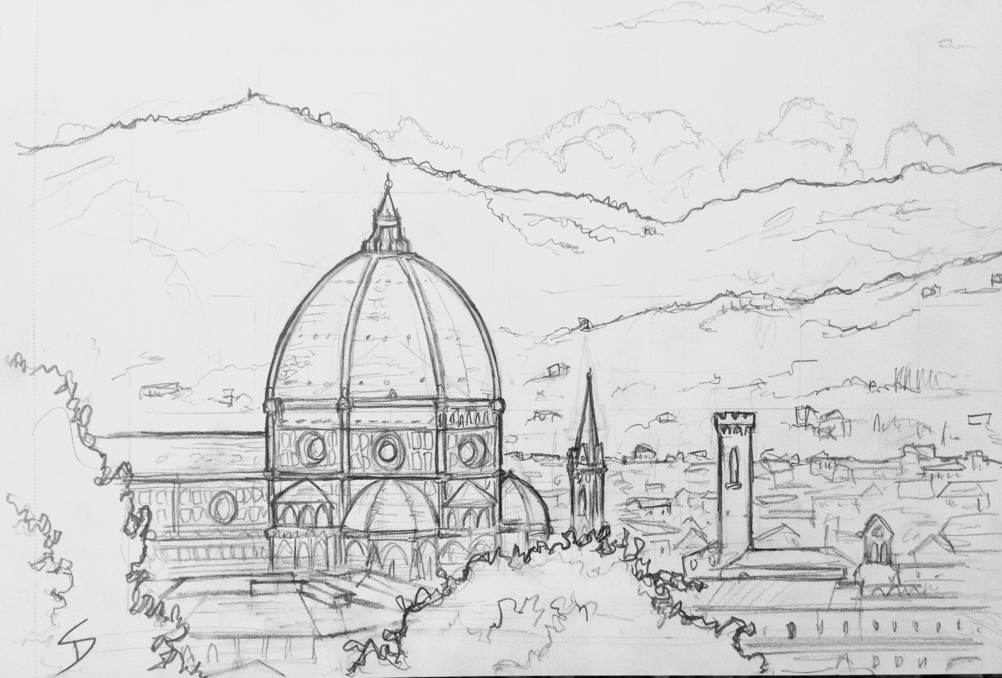 2048x1385 Quick Sketch Il Giardino Bardini. Sketchbook Explorer - Florence Sketch