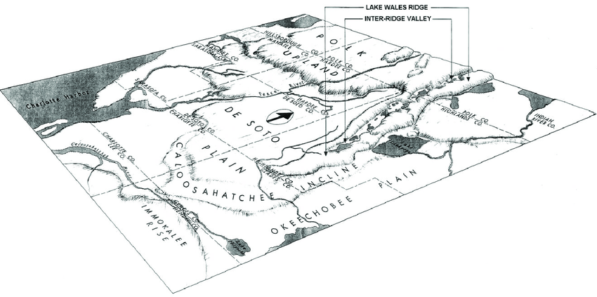 850x423 Topographic Sketch Of South Central Florida Showing The Polk - Florida Sketch