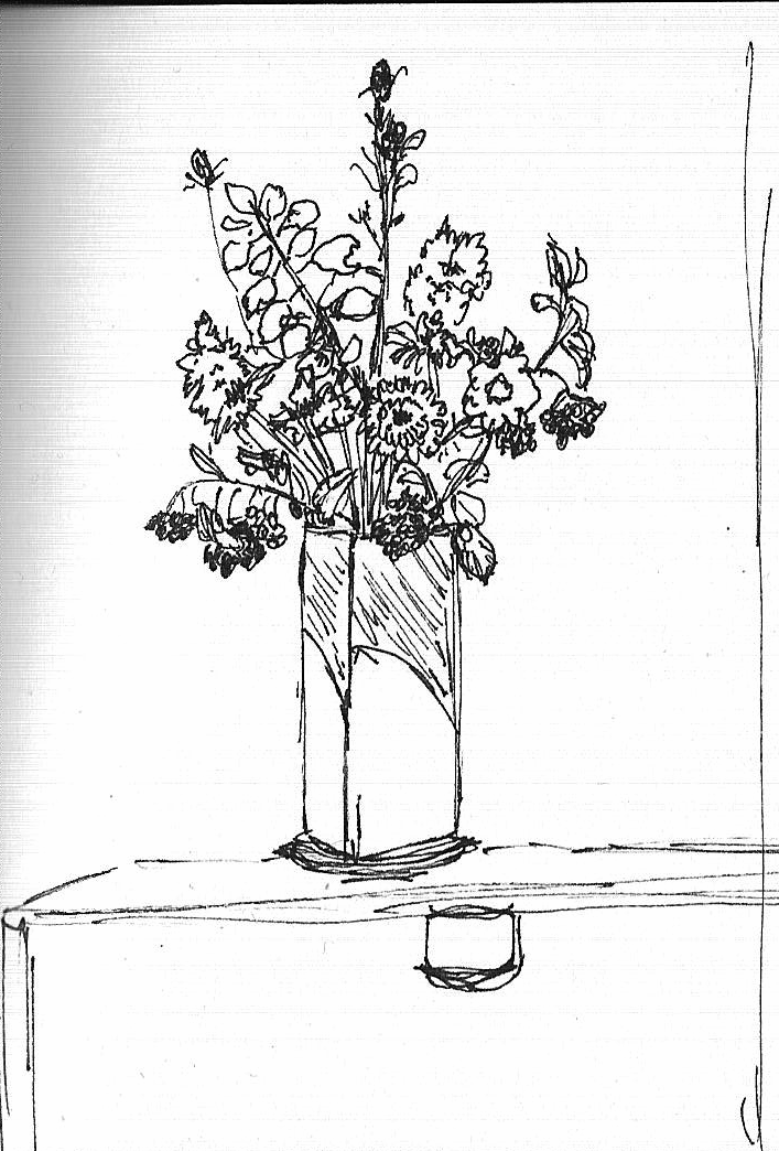 707x1044 Still Life - Flower Arrangement Sketch