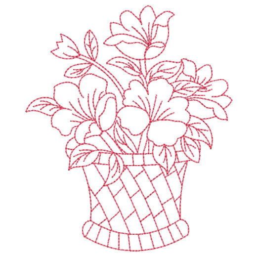 520x518 Photos Flower Basket Designs, - Flower Basket Sketch