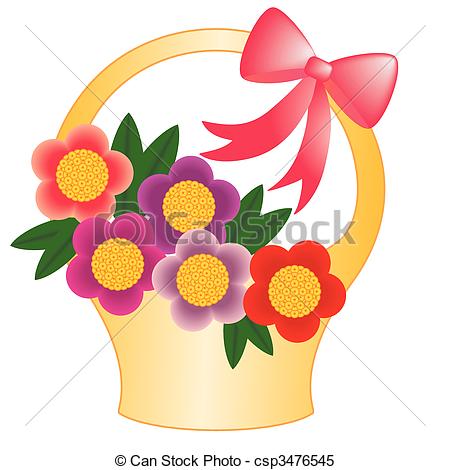 450x470 Drawn Basket Flower Basket 3254718 - Flower Basket Sketch