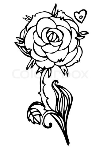 336x480 Black And White Flower Sketch Same Day Flower Delivery - Flower Black And White Sketch