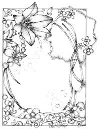 Flower Border Sketch at PaintingValley.com | Explore collection of ...