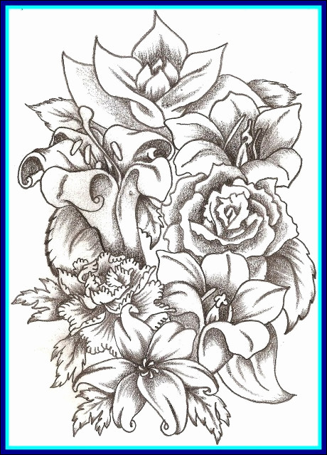 460x639 Flower Bouquet Drawing Best Of Awesome Sketch Flower Bunch - Flower Bouquet Sketch