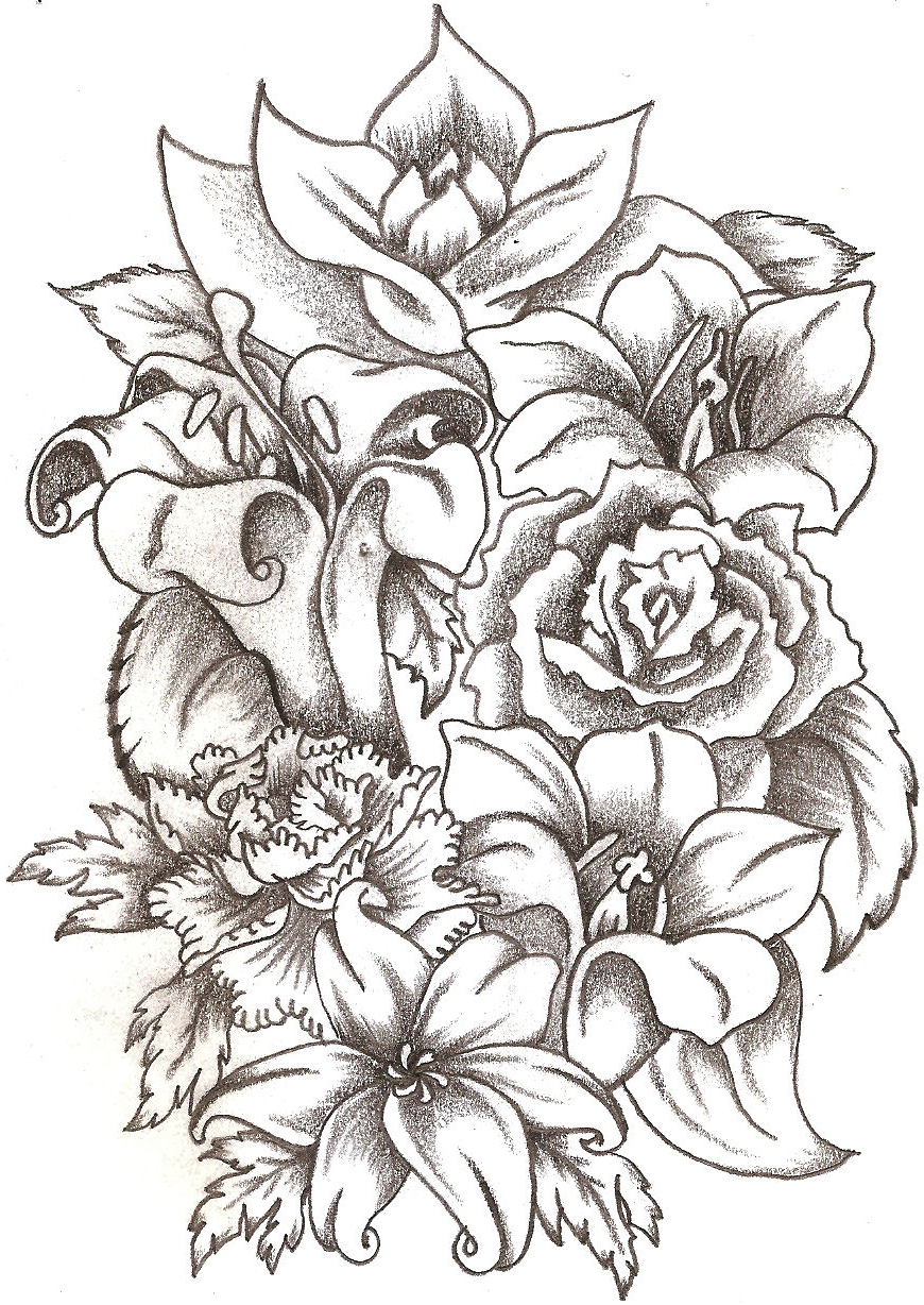 Flower Bouquet Sketch At Paintingvalley Com Explore Collection Of Flower Bouquet Sketch