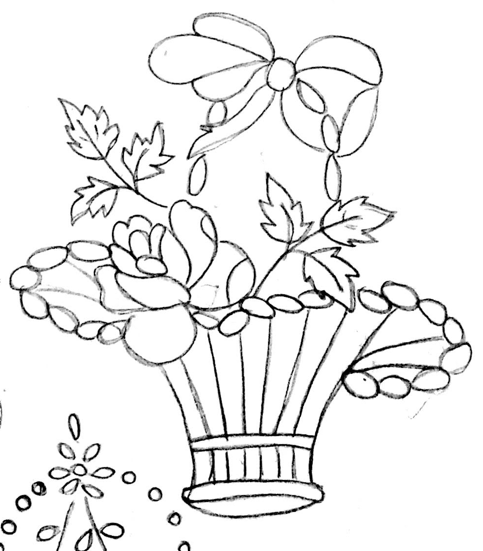 987x1125 Flower Pot Sketch Design - Flower Design Sketch