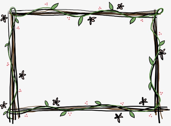 650x479 Sketch Cartoon Photo Picture Frame,flowers And Decorative Borders - Flower Frame Sketch
