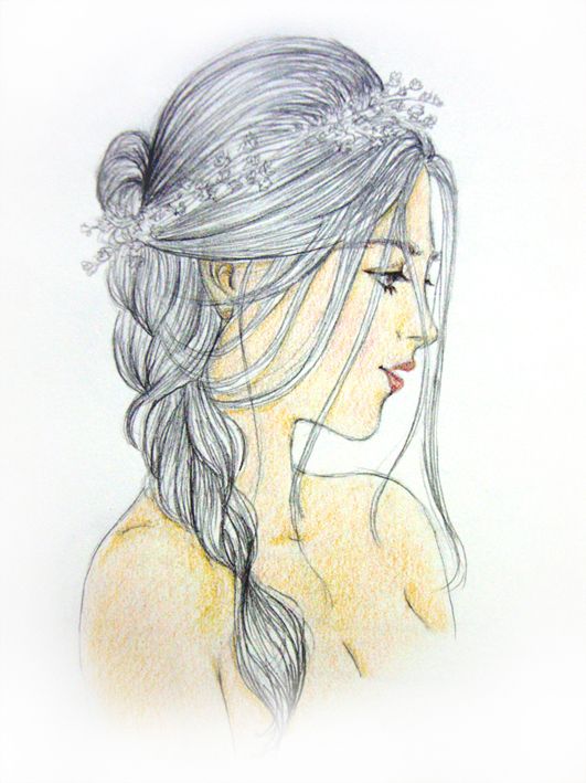 531x709 Flower Girl - Flower Girl Sketch