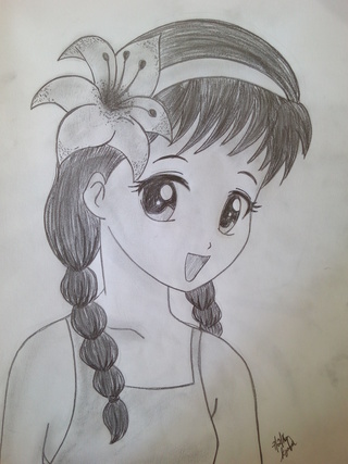 320x427 Flower Girl P - Flower Girl Sketch