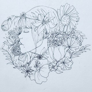 320x320 Flowergirl Drawings On Paigeeworld. Pictures Of Flowergirl - Flower Girl Sketch
