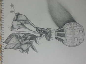 350x262 Flower Pot - Flower Pot Sketch