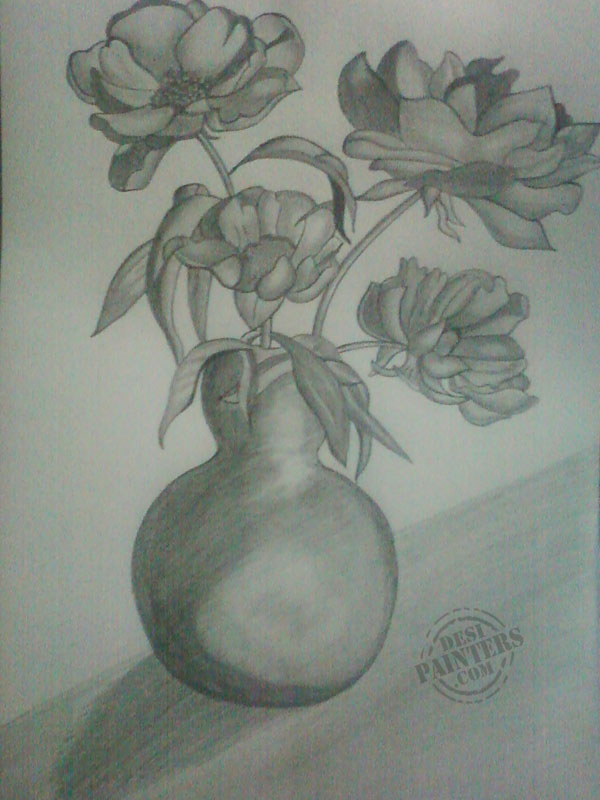 Flower Pot Sketch At Paintingvalley Com Explore Collection Of