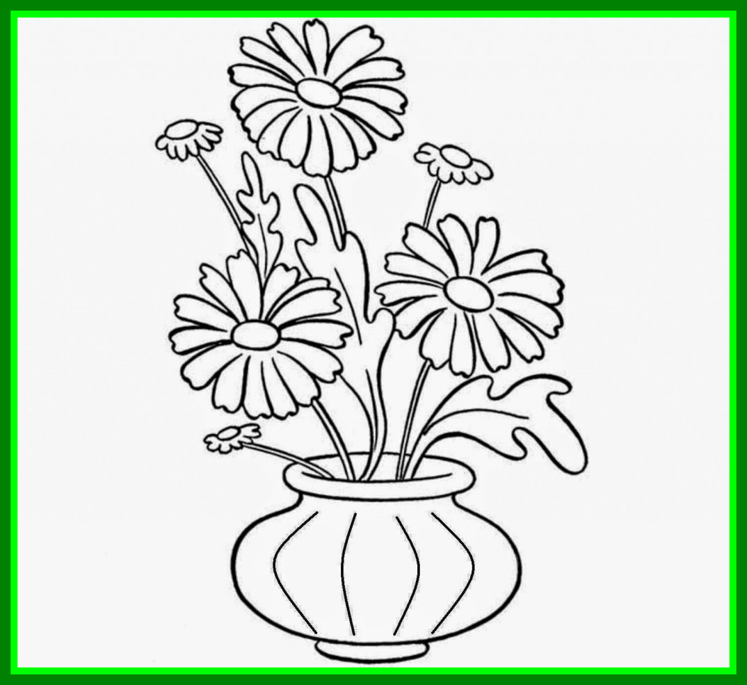 1074x985 Astonishing Flower Pot Pencil Sketch Drawings Nocturnal Pict For - Flower Pot Sketch