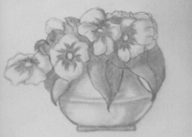 640x458 My Sketch. Flower Pot. My Sketches Sketches - Flower Pot Sketch