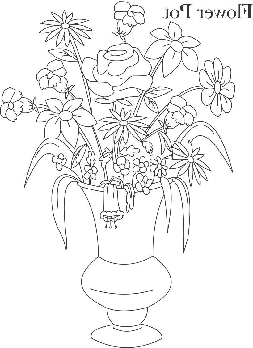 819x1126 Pencil Sketch Flower Pot Flower Pot Pencil Design Hd Pencil - Flower Pot Sketch