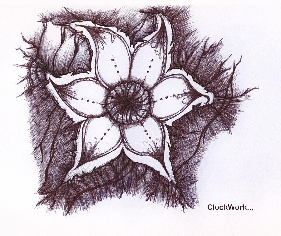 900x759 Flower Power Drawing By Clockwork Rockawn - Flower Power Sketch