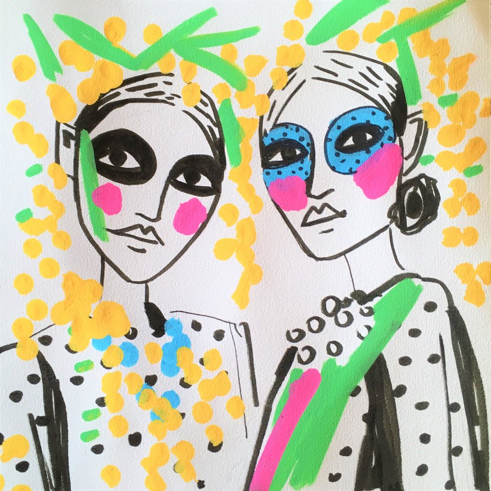 1000x1000 Frida Flower Power Sketch Appeal - Flower Power Sketch