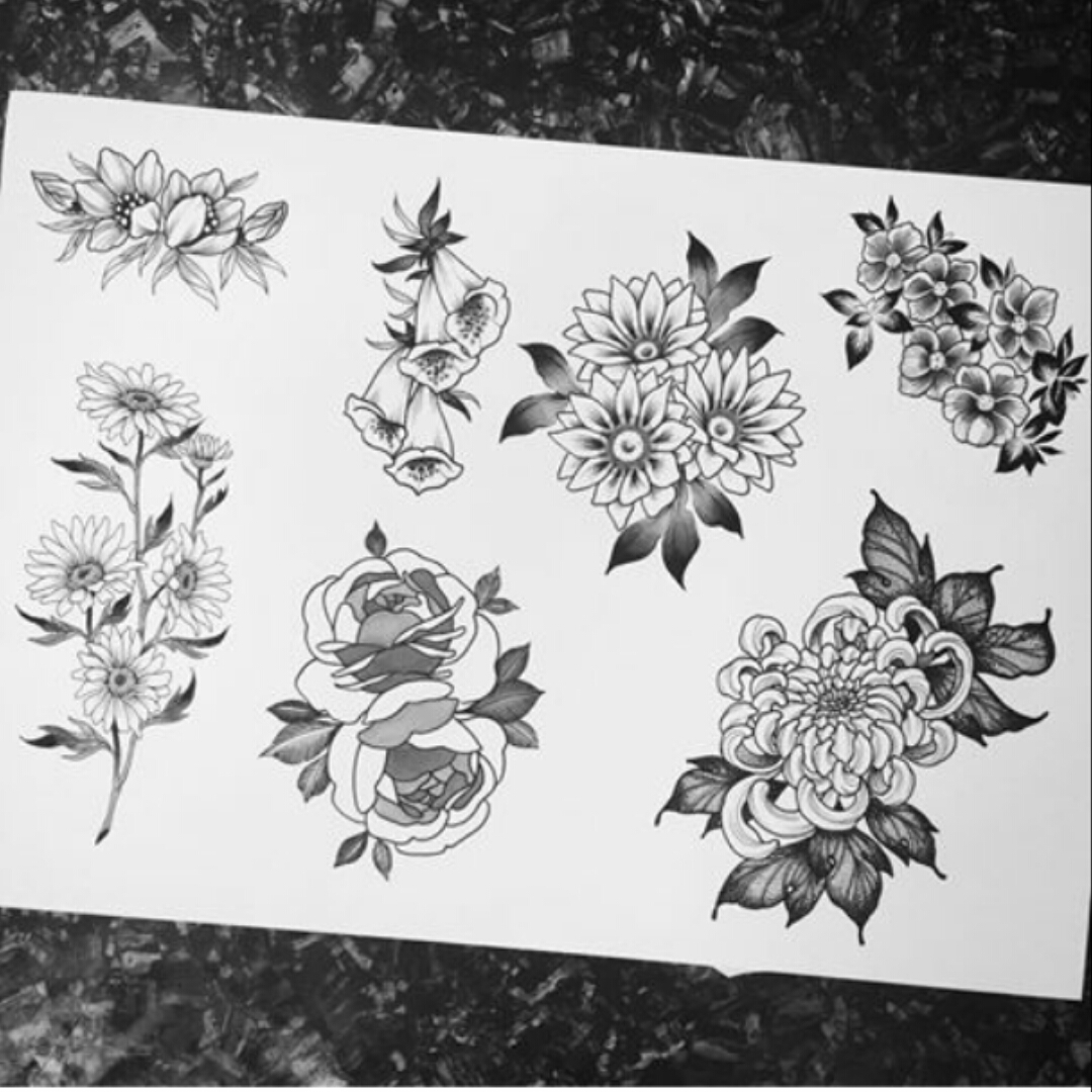 1080x1080 Nolwen - Flower Power Sketch