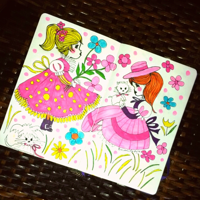 648x648 Sketch Of The Day No 468 In My Moleskine Art Journal Retro Flower - Flower Power Sketch