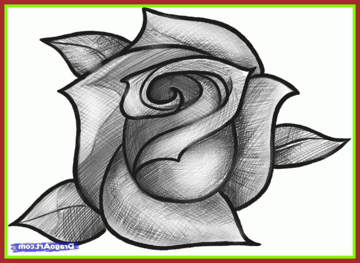 Простые рисунки роза для начинающих