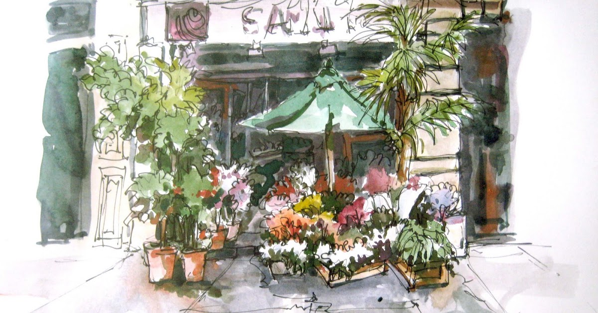 1200x630 Pat Reese Design Paris Flower Shop - Flower Shop Sketch