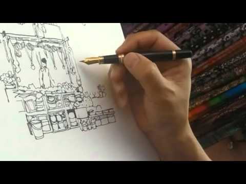 480x360 Sketch Ink - Flower Shop Sketch