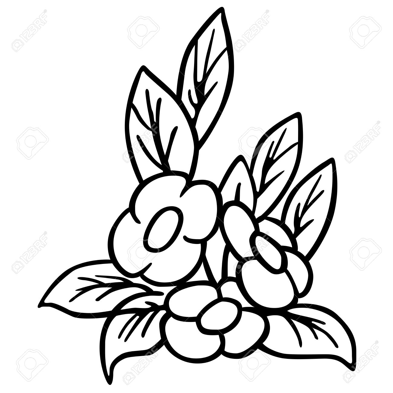1300x1300 Black And White Cartoon Flowers Clipart - Flower Sketch Black And White