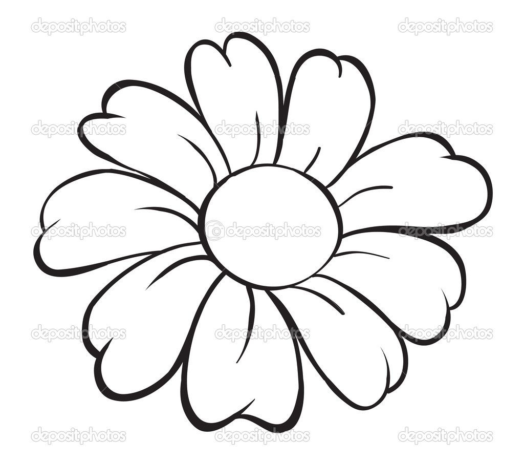 1024x902 Easy Sketch Of A Flower Easy Drawings Of Flowers For Kids Picture - Flower Sketch For Kids