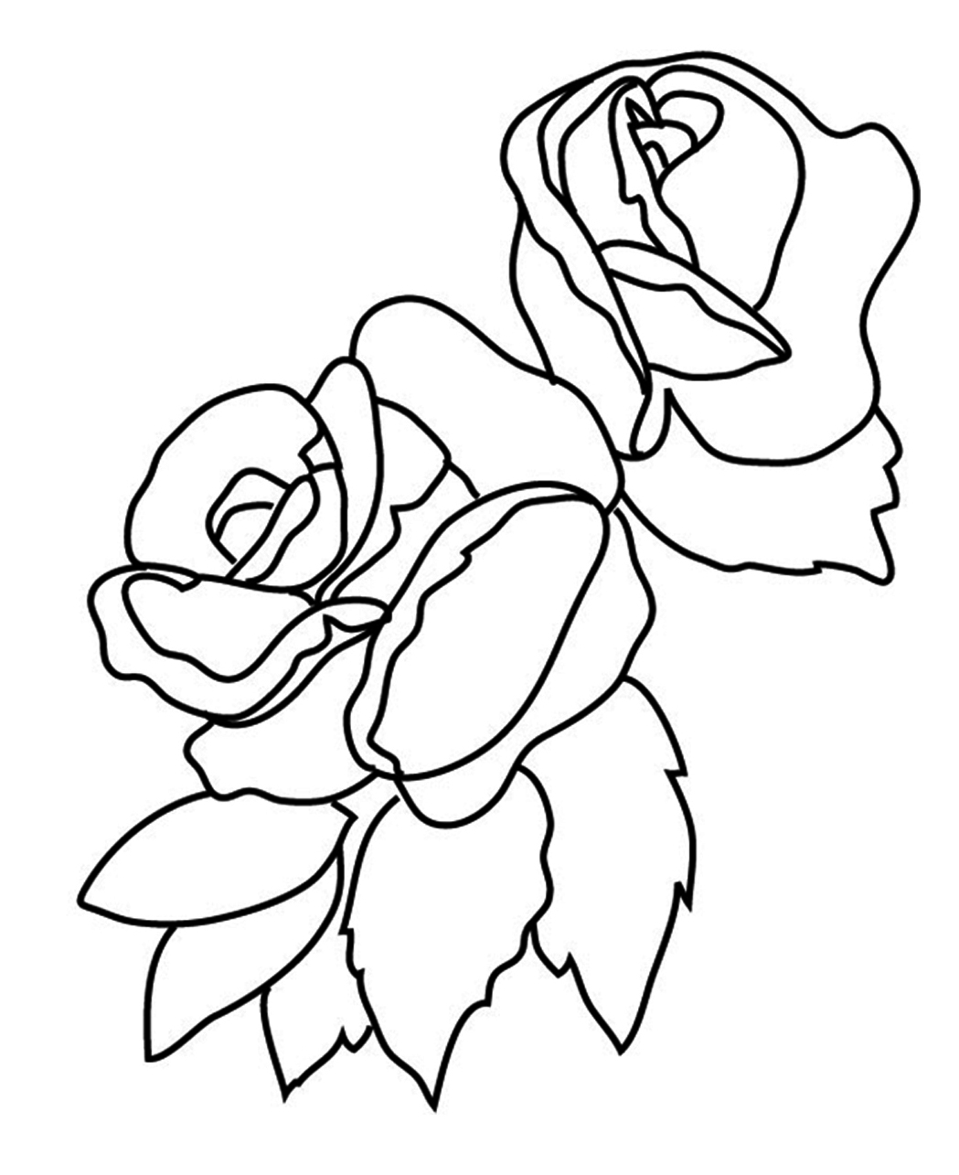 1049x1285 Flower Coloring Pages - Flower Sketch For Kids