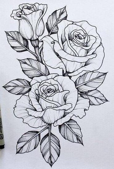 370x550 Flower Tattoo Design Visit Artskillus.ru For More Tattoo Ideas - Flower Tattoo Sketch