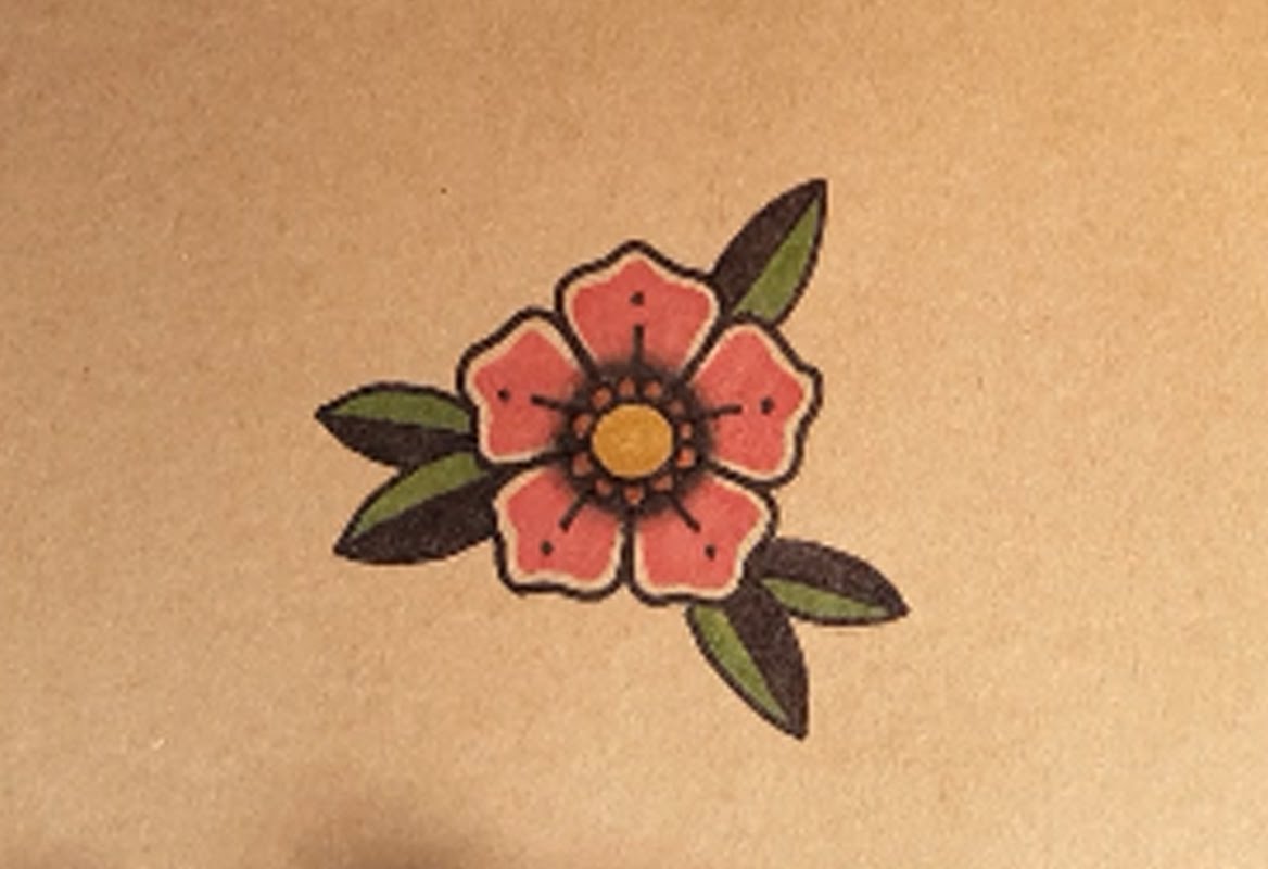 1168x800 How To Draw An Old School Flower Tattoo By Thebrokenpuppet - Flower Tattoo Sketch