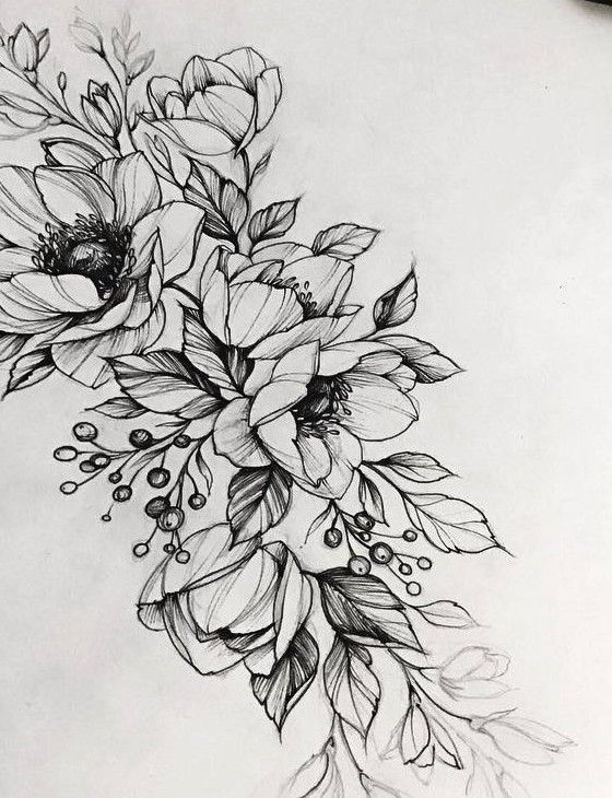 560x730 Pin By Uniqueradiance On Flower Tattoos Tattoos - Flower Tattoo Sketch