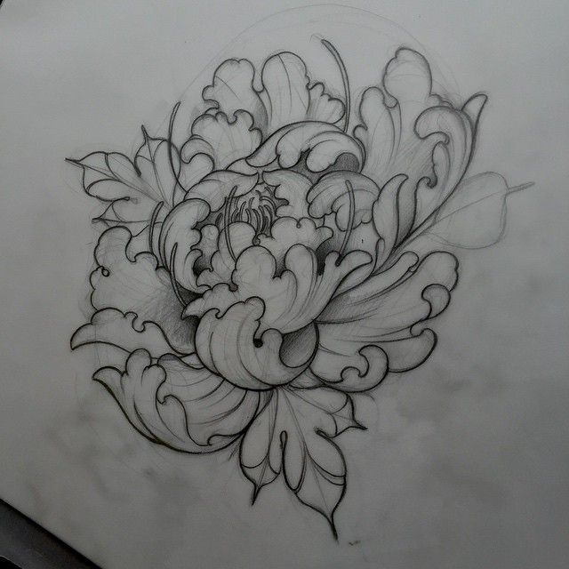 640x640 Neo Traditional Flower Tattoo Designs Tattoo Ideas - Flower Tattoo Sketch