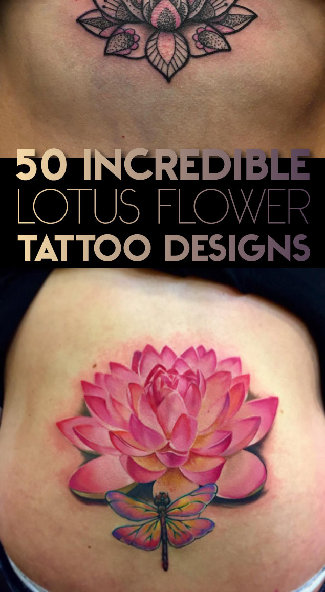 635x1157 Incredible Lotus Flower Tattoo Designs - Flower Tattoo Sketch