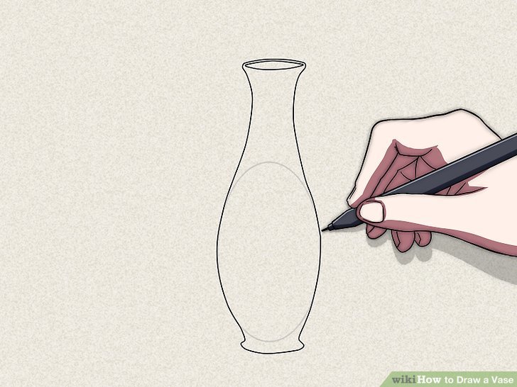 728x546 How To Draw A Vase 5 Steps (With Pictures) - Flower Vase Sketch